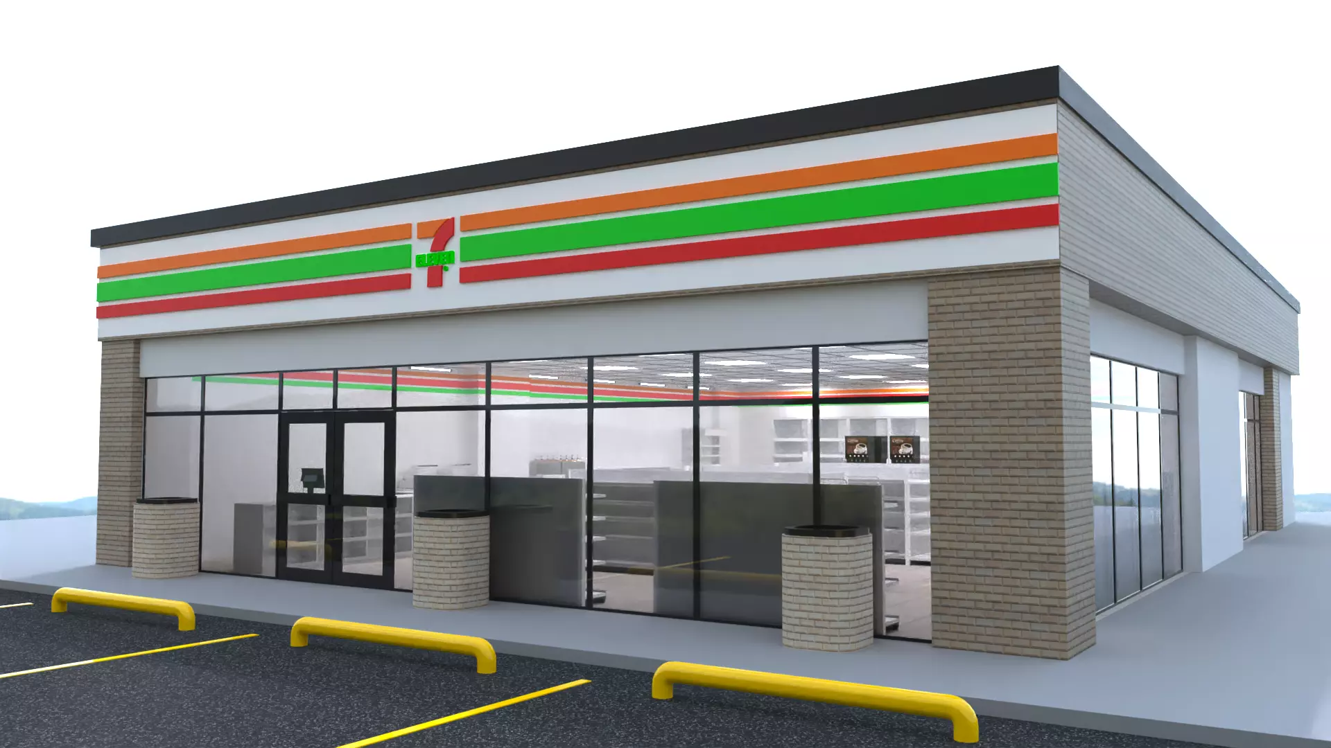 Seven Eleven - Convenience Store 3D model_0