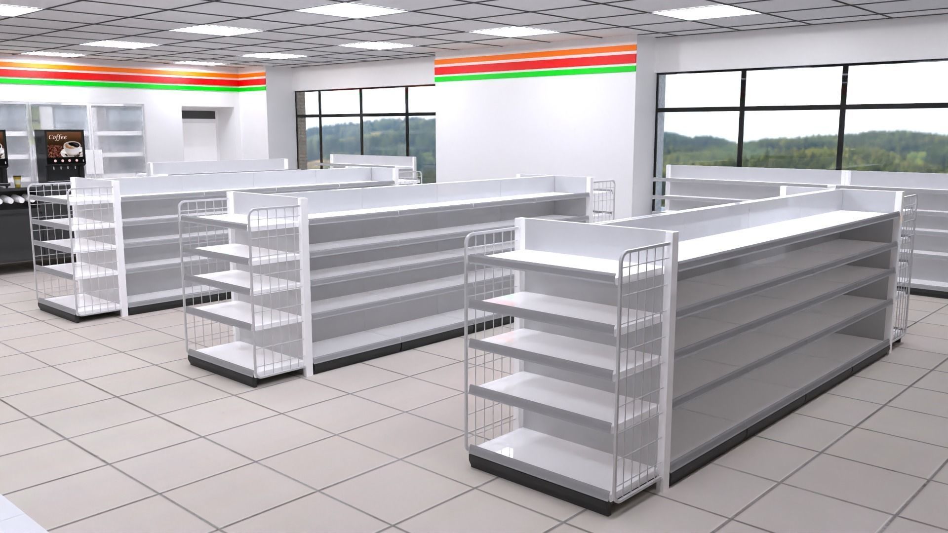 Seven Eleven - Convenience Store 3D model_11