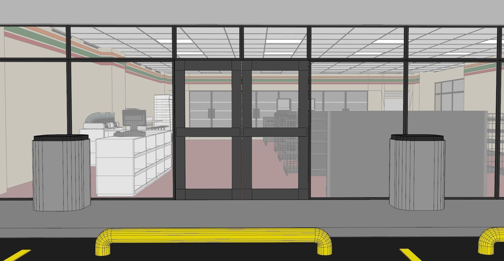 Seven Eleven - Convenience Store 3D model_13