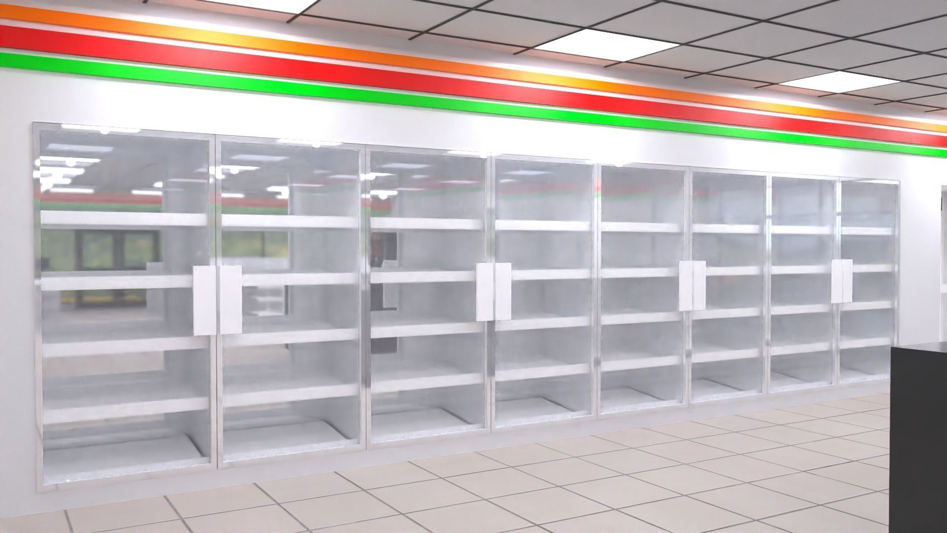 Seven Eleven - Convenience Store 3D model_9