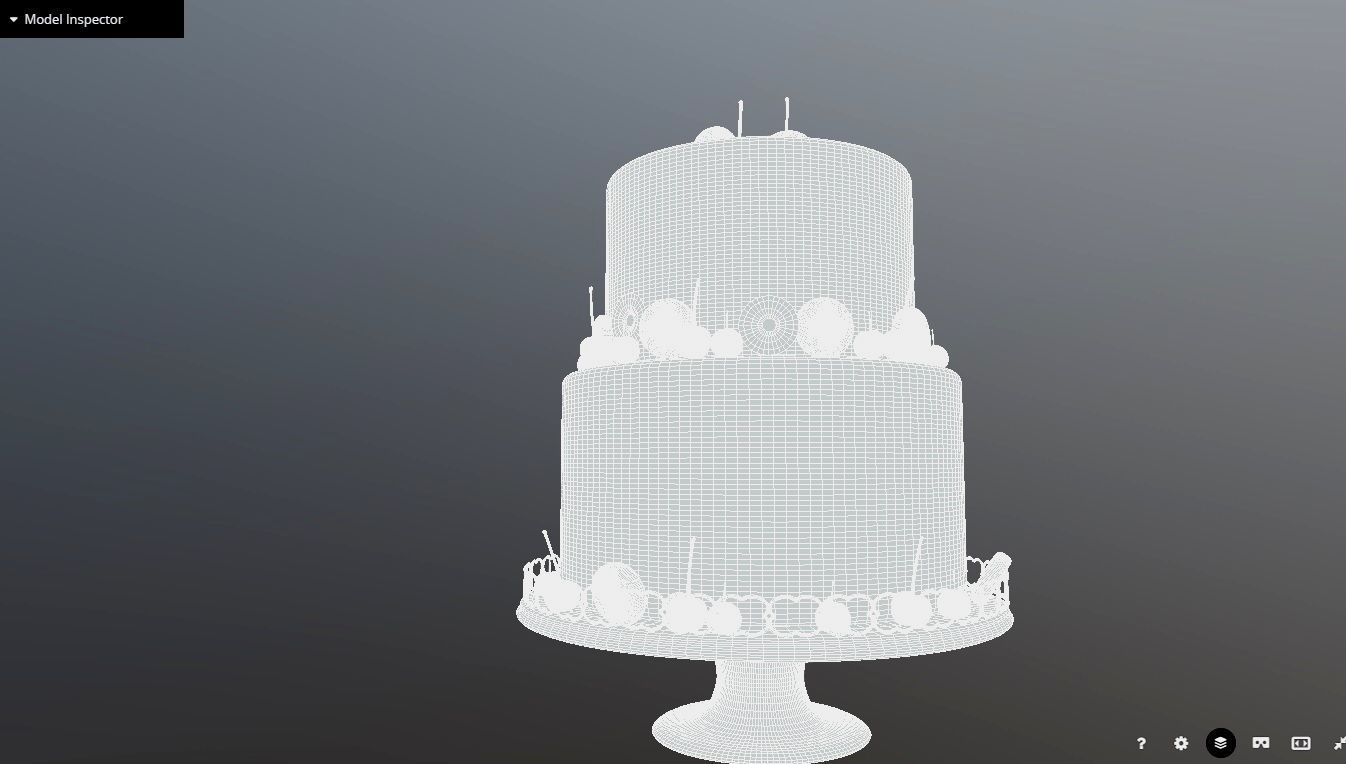 Chocolate Cookie Cake  Low-poly 3D model_12