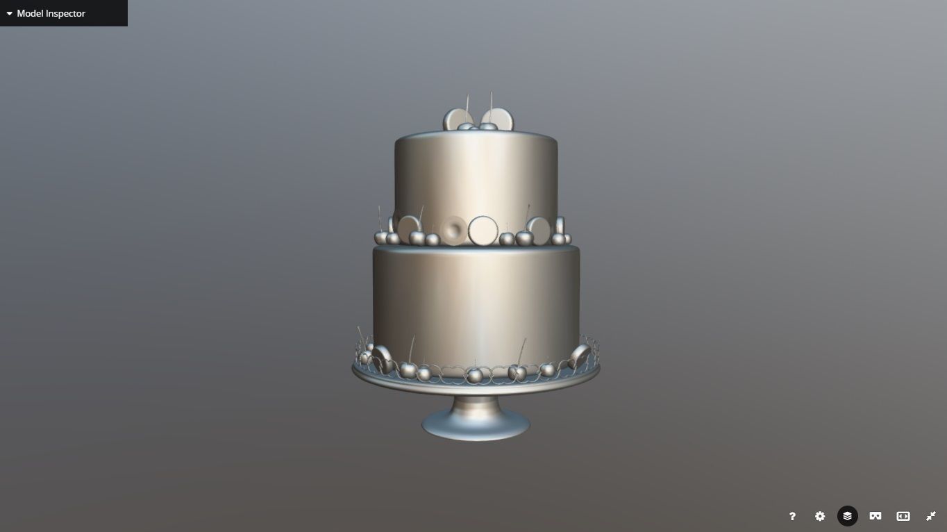 Chocolate Cookie Cake  Low-poly 3D model_10