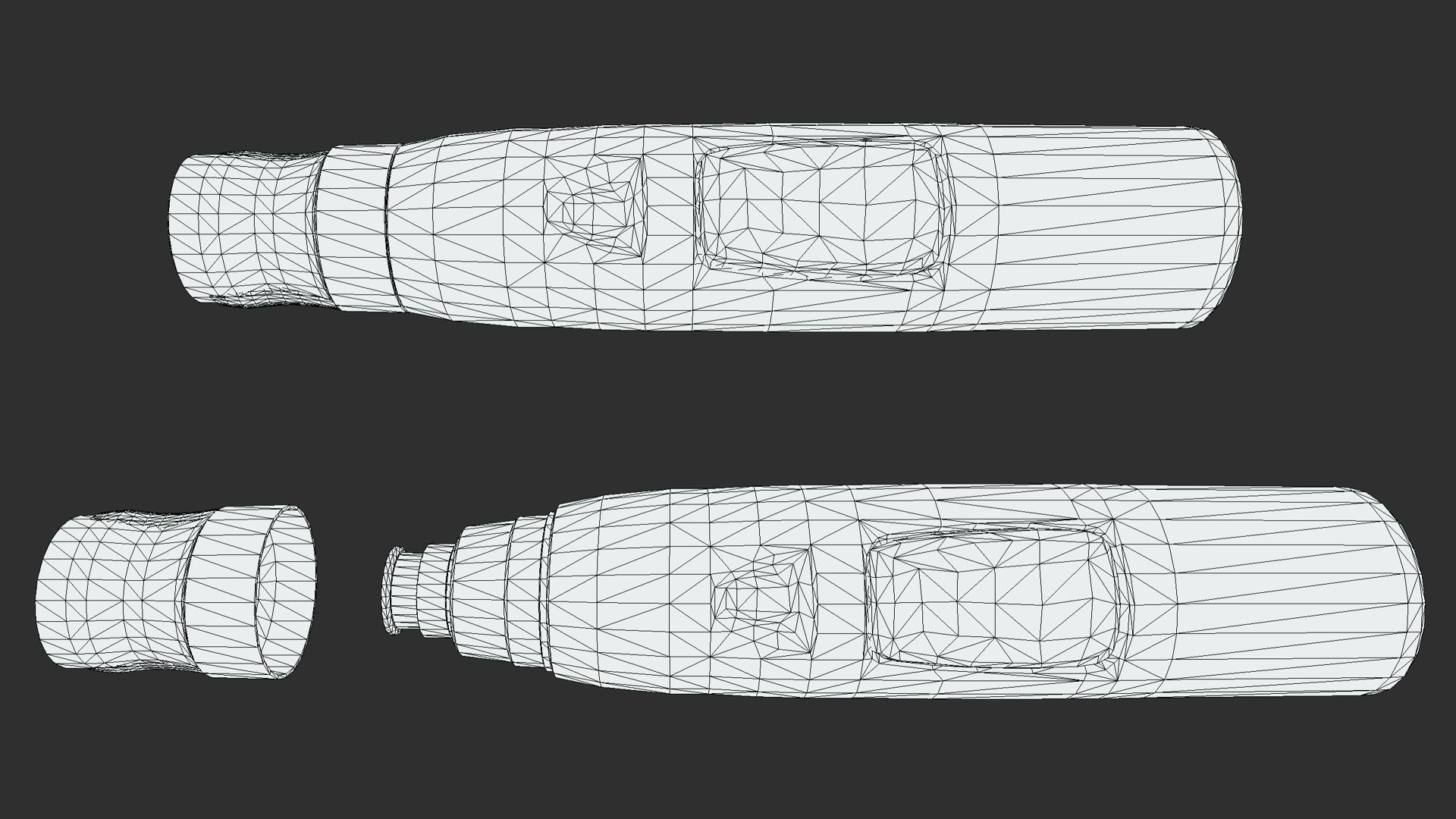 Autoinjector PBR medical device Low-poly 3D model_5