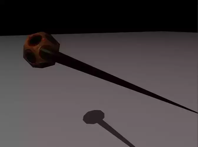 Demonexus sword with spikes Low-poly 3D model
