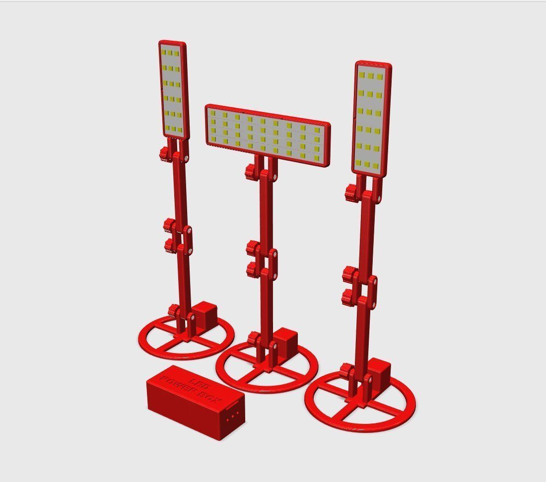 LED Light - RCA For Infinite Seamless White Backdrop 3D print model_10