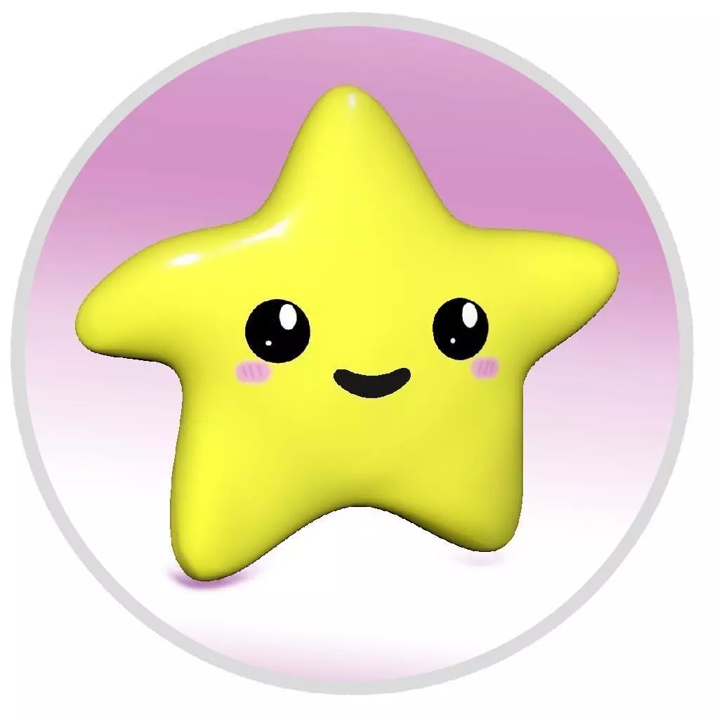 Cute Star Rigged Animated Unity ready Low-poly 3D model