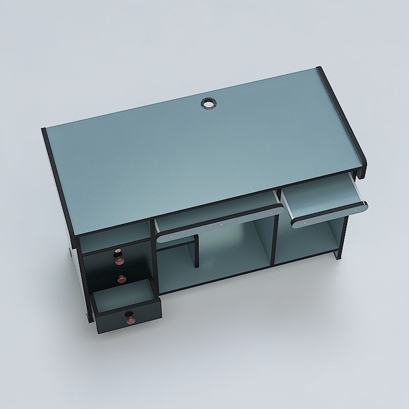 Computer Table 3D model_2