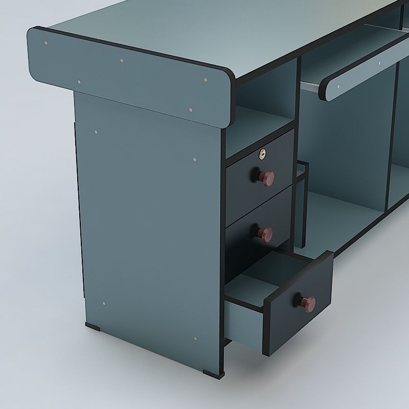 Computer Table 3D model_4