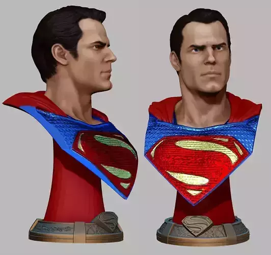 Superman Henry Cavill bust printable 3D print model