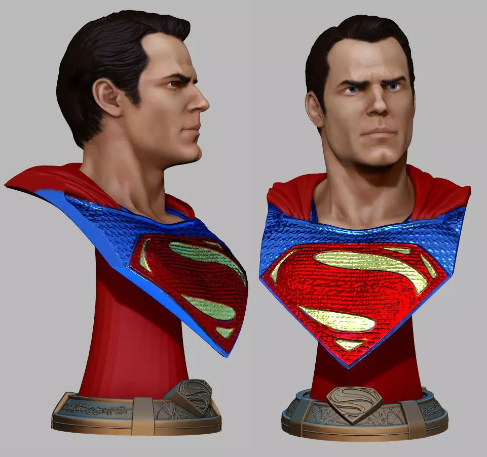 Superman Henry Cavill bust printable 3D print model_0