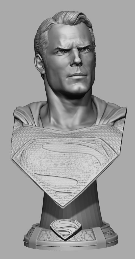 Superman Henry Cavill bust printable 3D print model_3