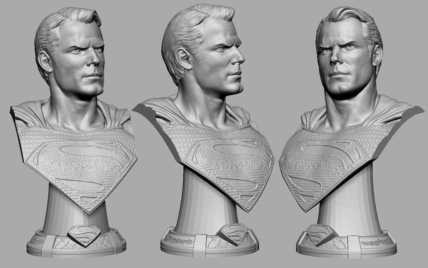 Superman Henry Cavill bust printable 3D print model_4