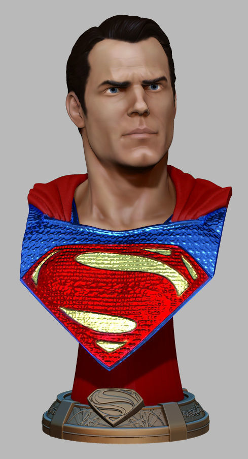 Superman Henry Cavill bust printable 3D print model_2