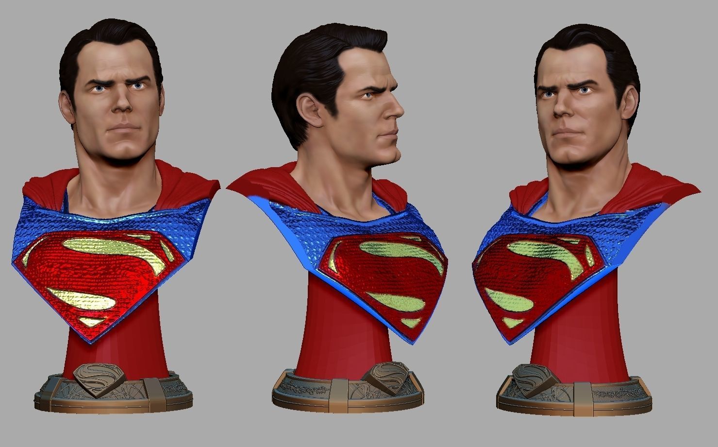 Superman Henry Cavill bust printable 3D print model_1