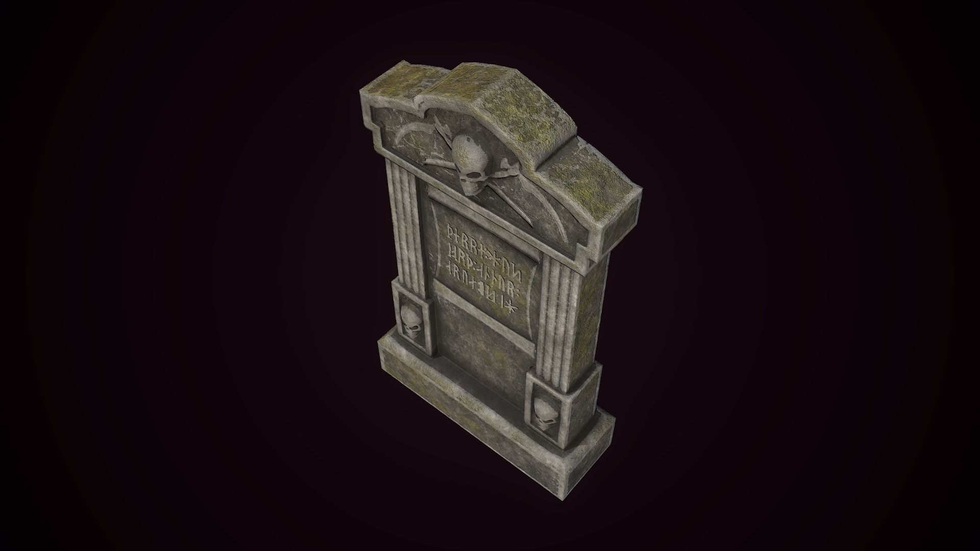 Tombstones tombstone Low-poly 3D model_11