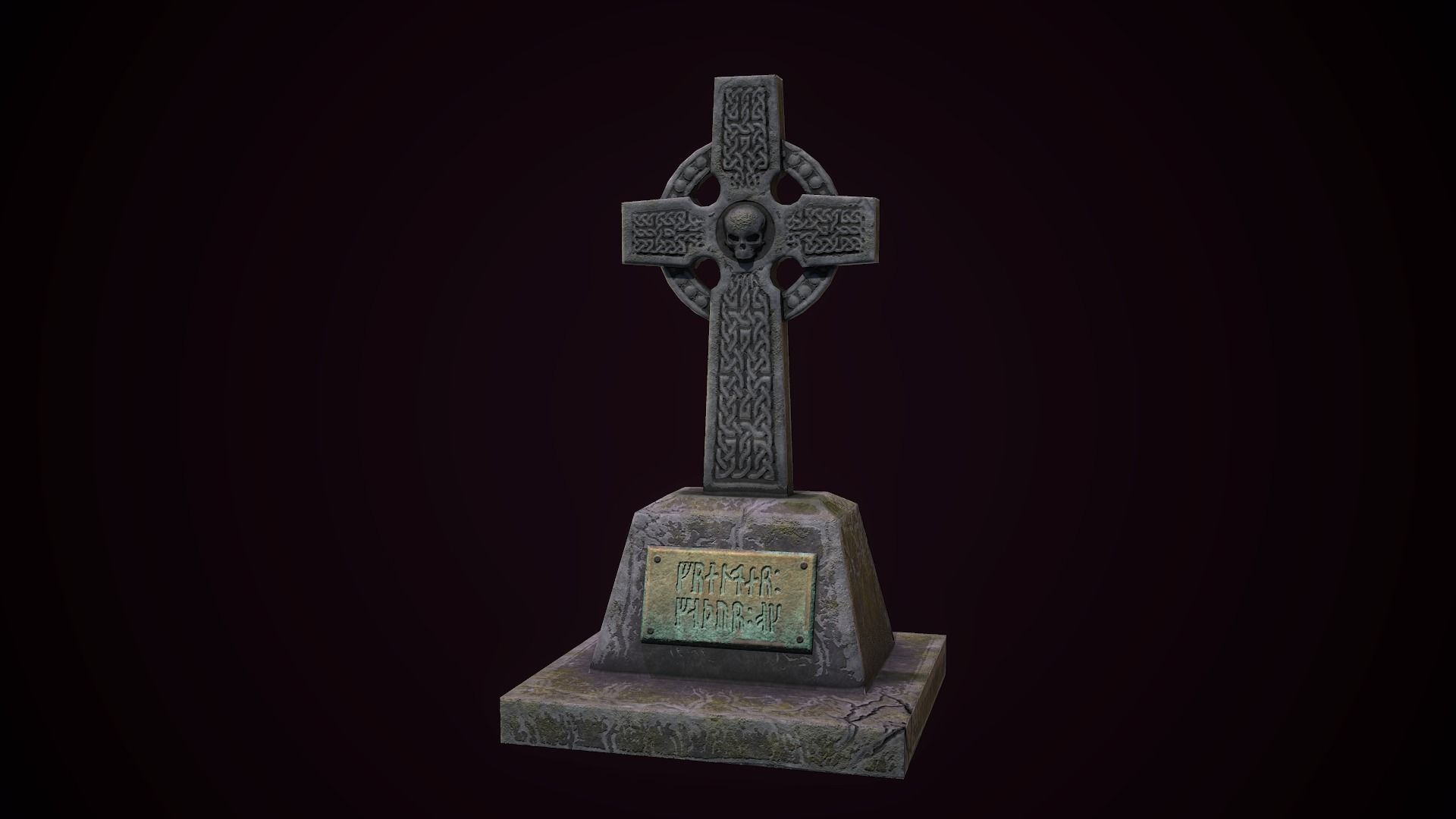 Tombstones tombstone Low-poly 3D model_14