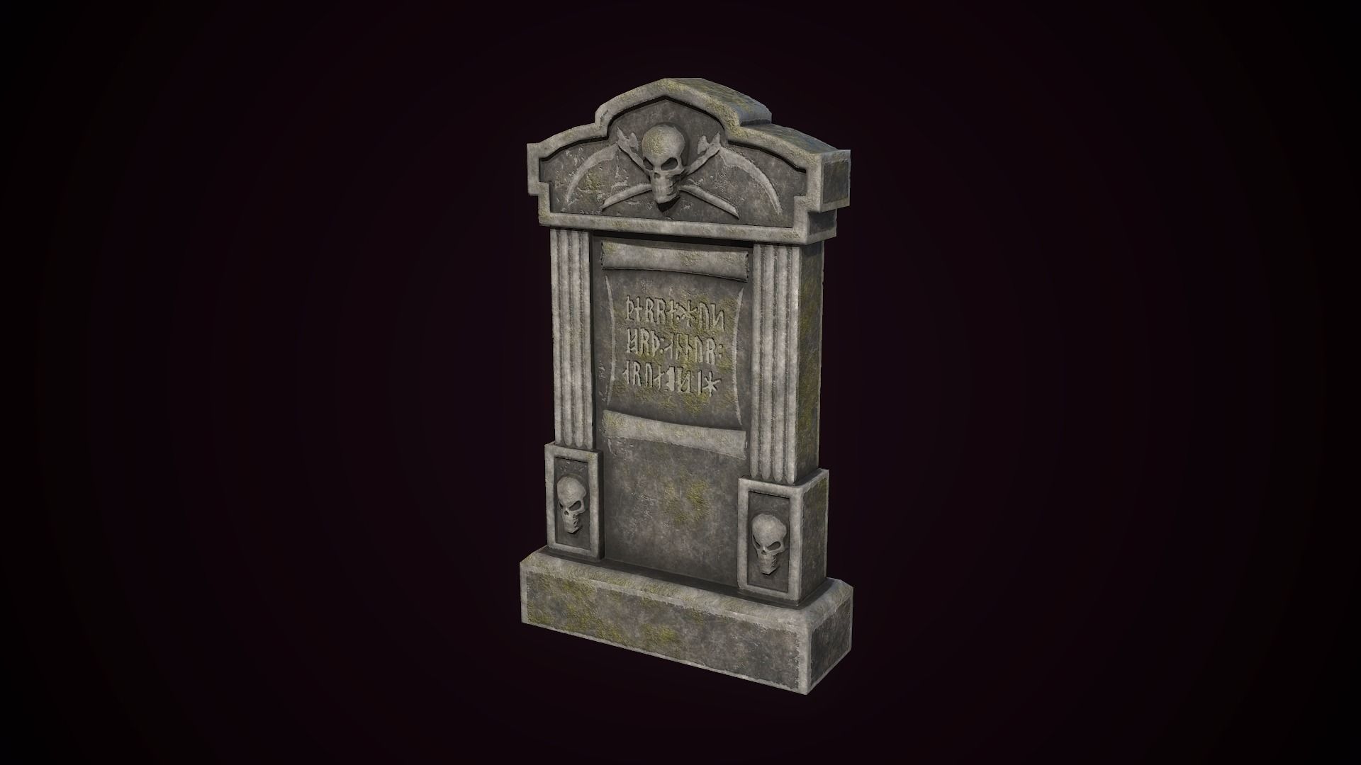 Tombstones tombstone Low-poly 3D model_9