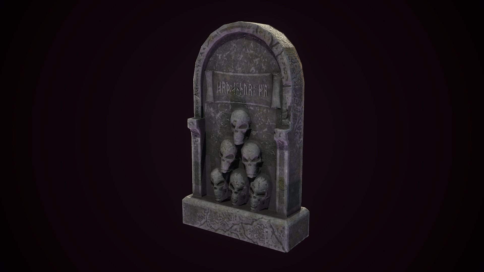 Tombstones tombstone Low-poly 3D model_19