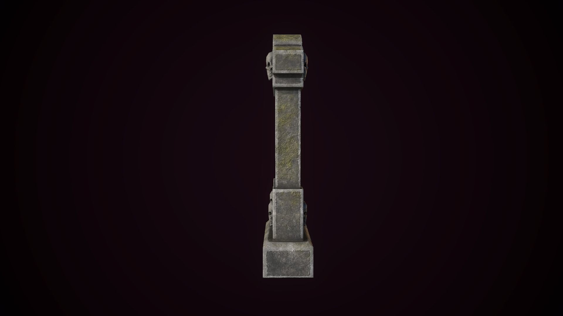 Tombstones tombstone Low-poly 3D model_12