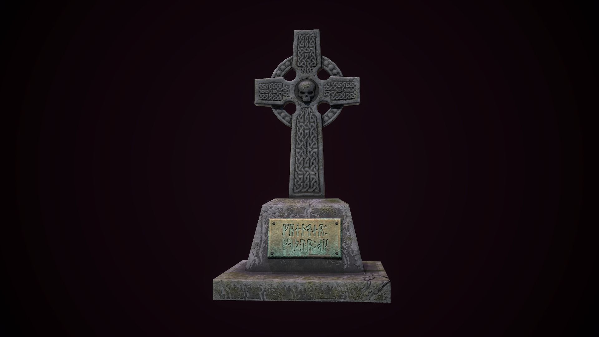 Tombstones tombstone Low-poly 3D model_16