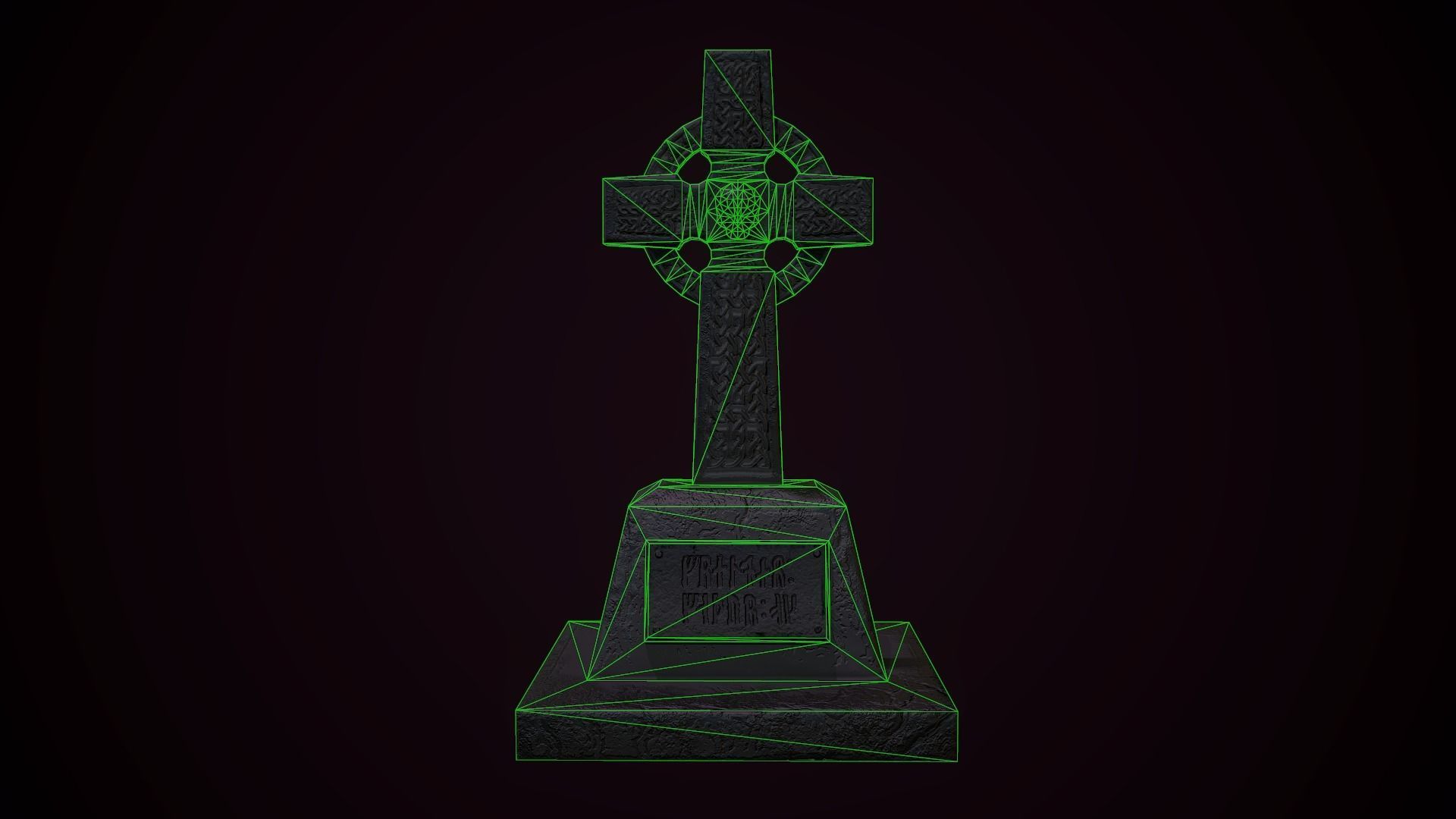 Tombstones tombstone Low-poly 3D model_18