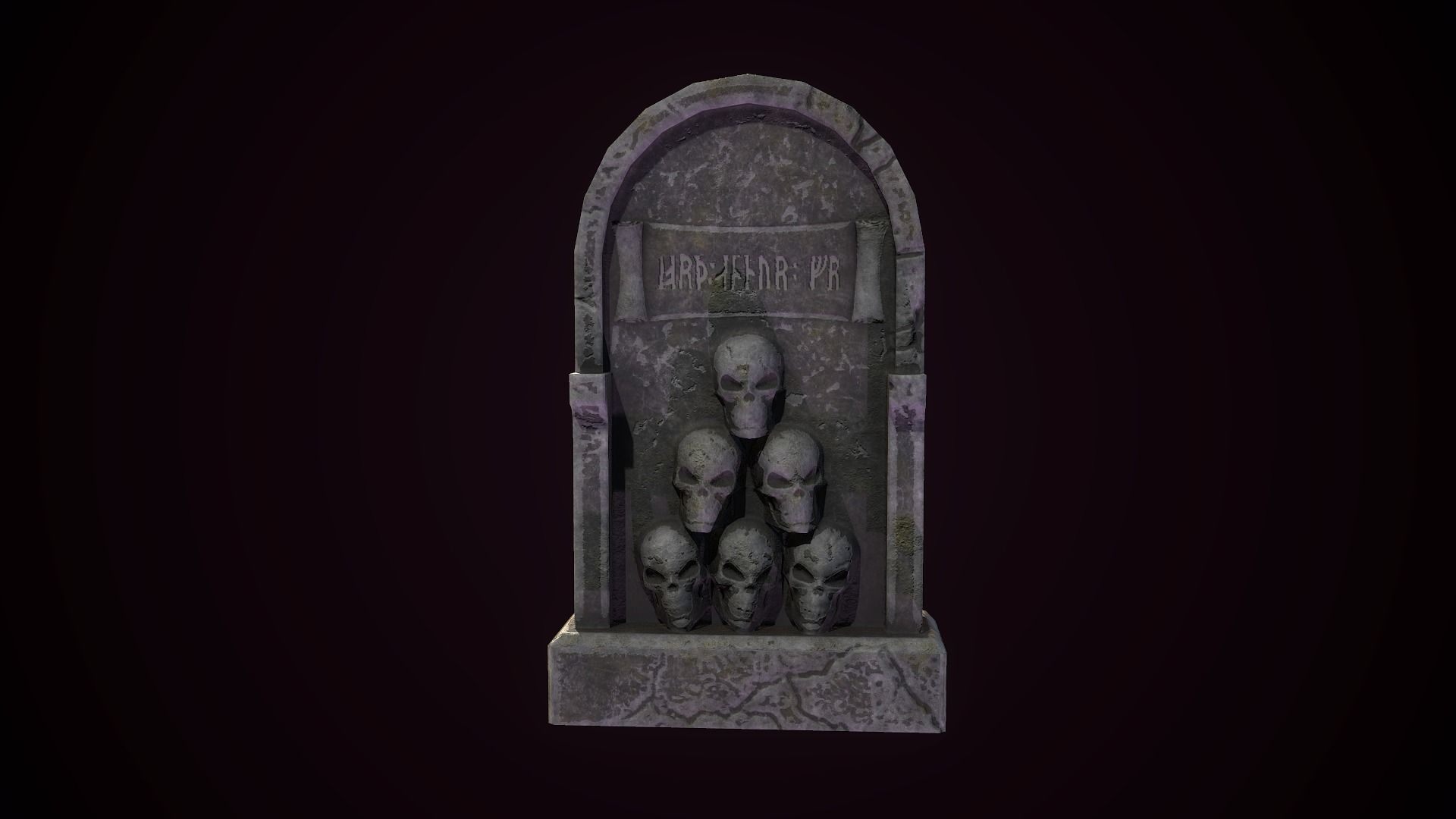 Tombstones tombstone Low-poly 3D model_22
