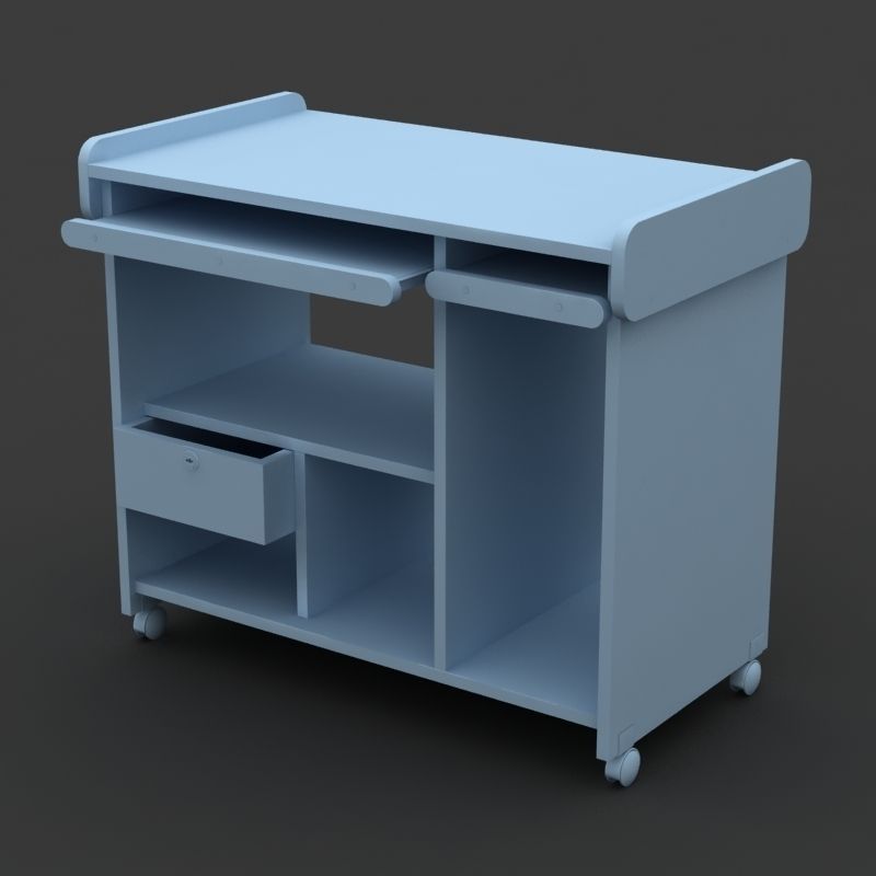 Computer Table 3D model_5
