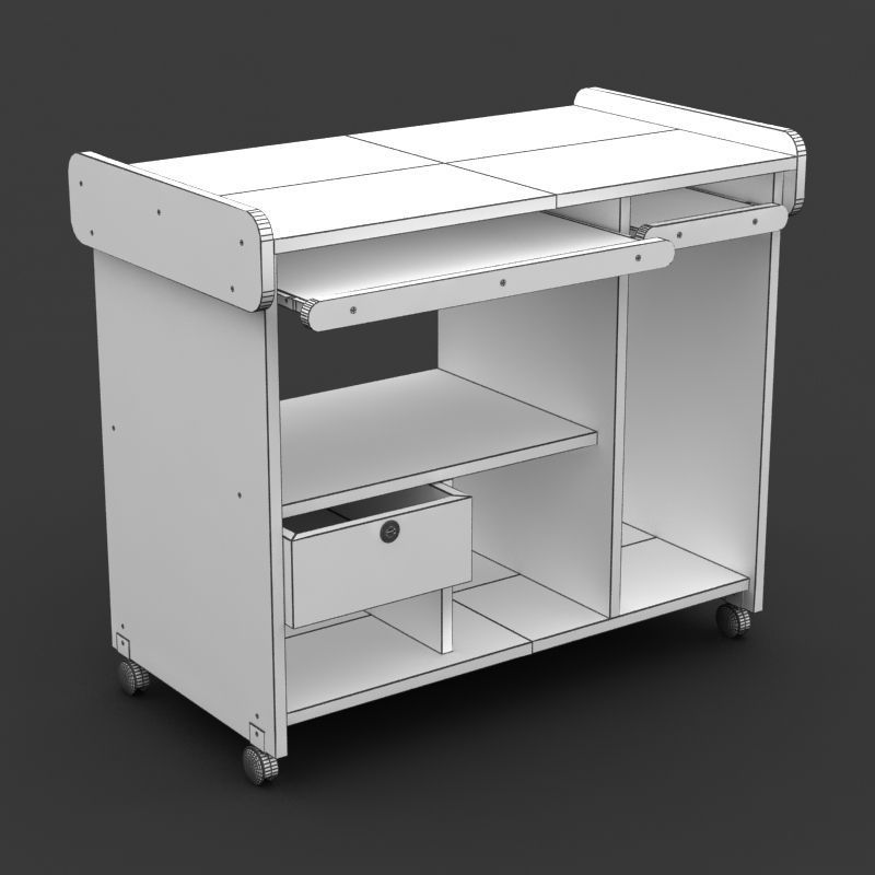 Computer Table 3D model_6