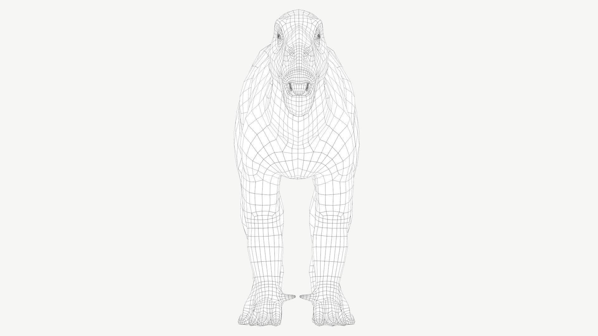 Iguanodon dinosaur Low-poly 3D model_10