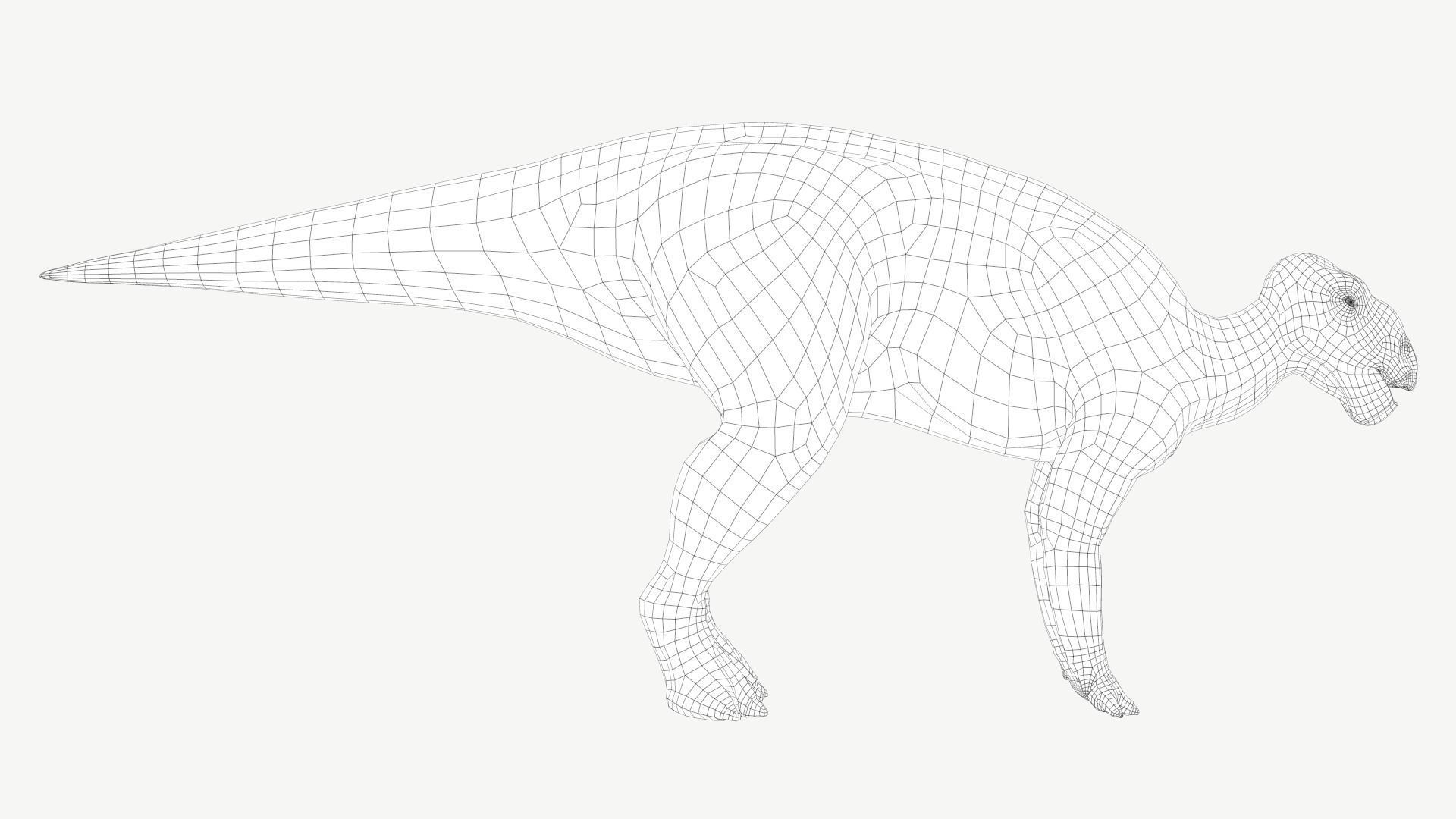 Iguanodon dinosaur Low-poly 3D model_4