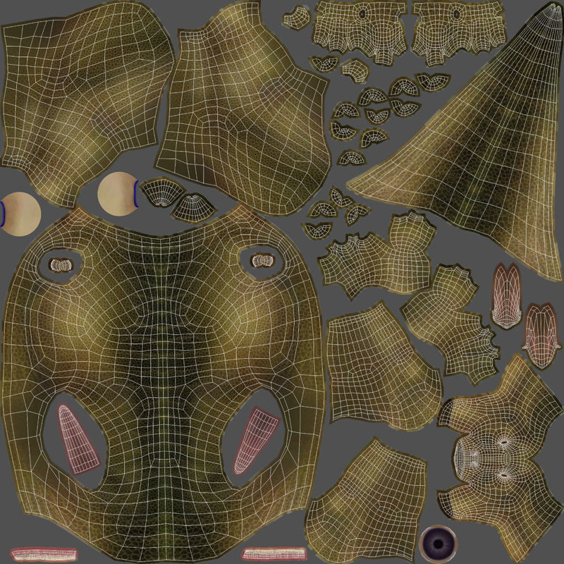 Iguanodon dinosaur Low-poly 3D model_13