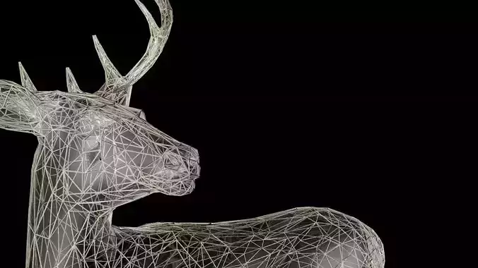 Deer glass Free low-poly 3D model