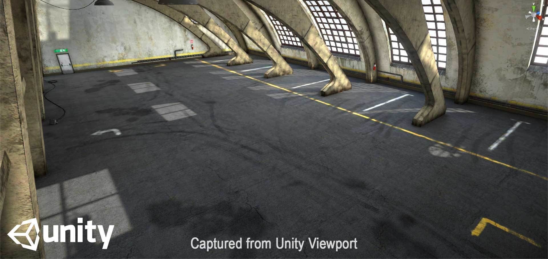 Warehouse unity car park Low-poly 3D model_7