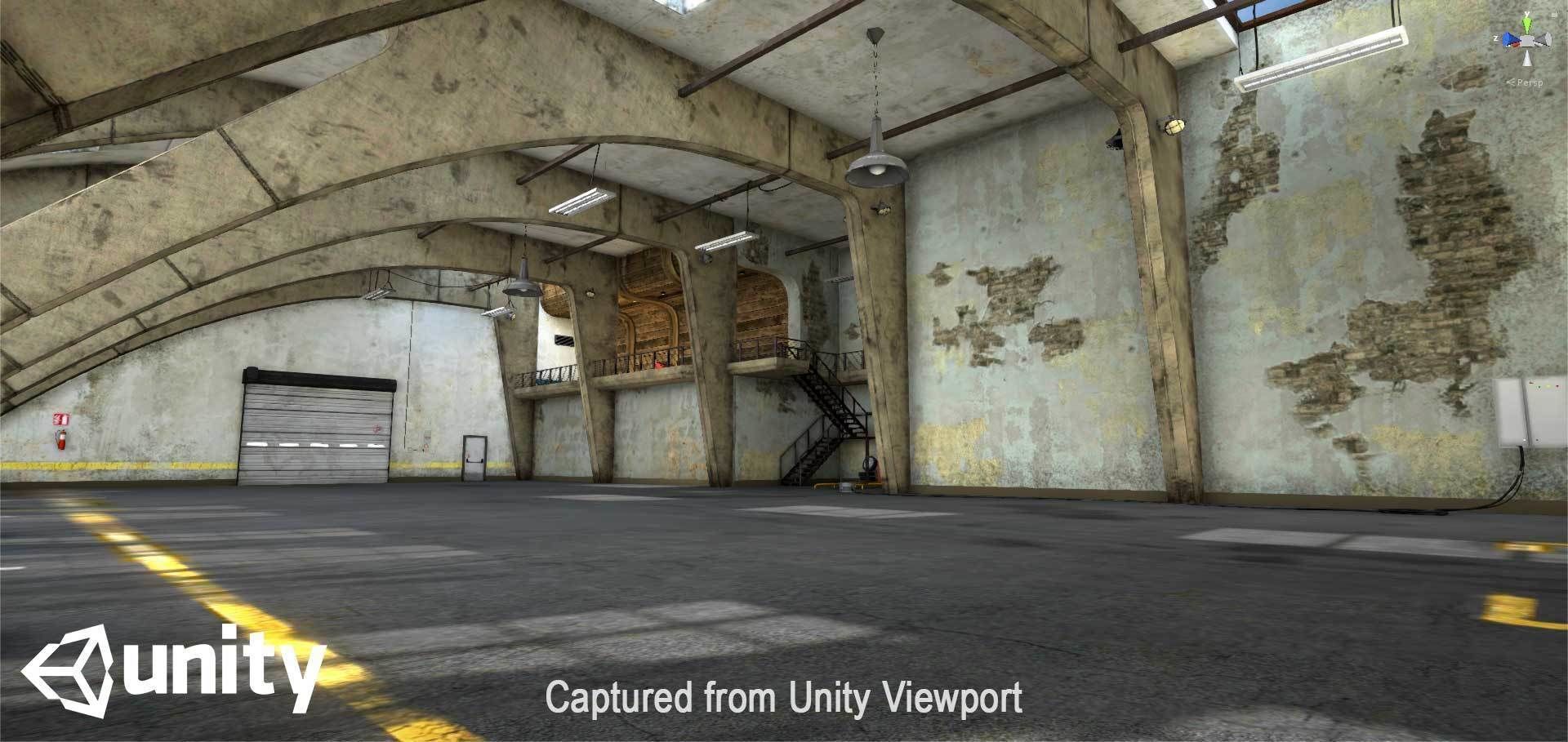 Warehouse unity car park Low-poly 3D model_2