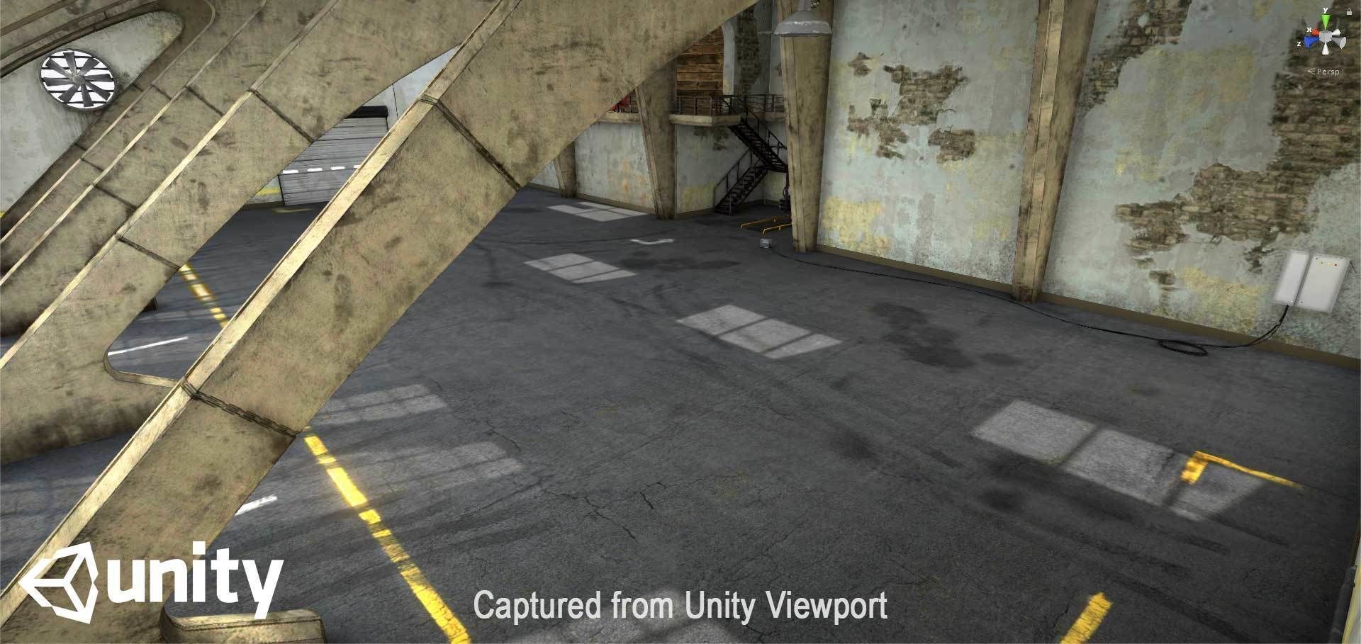 Warehouse unity car park Low-poly 3D model_6