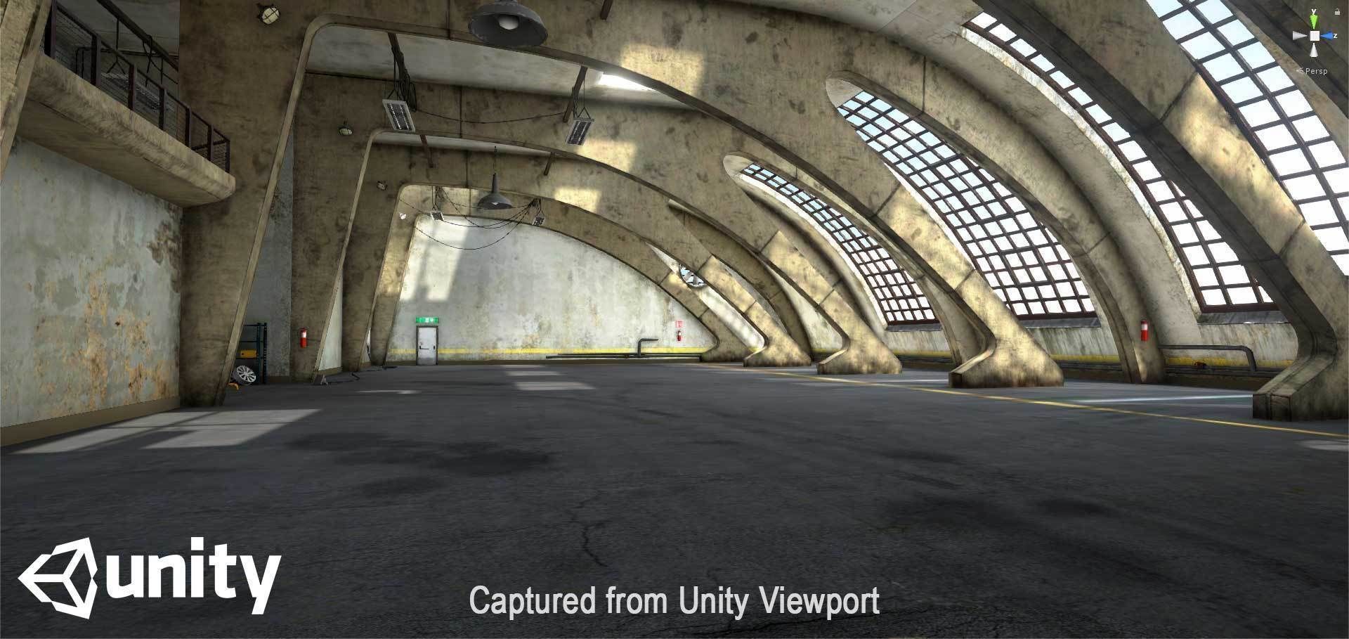 Warehouse unity car park Low-poly 3D model_4