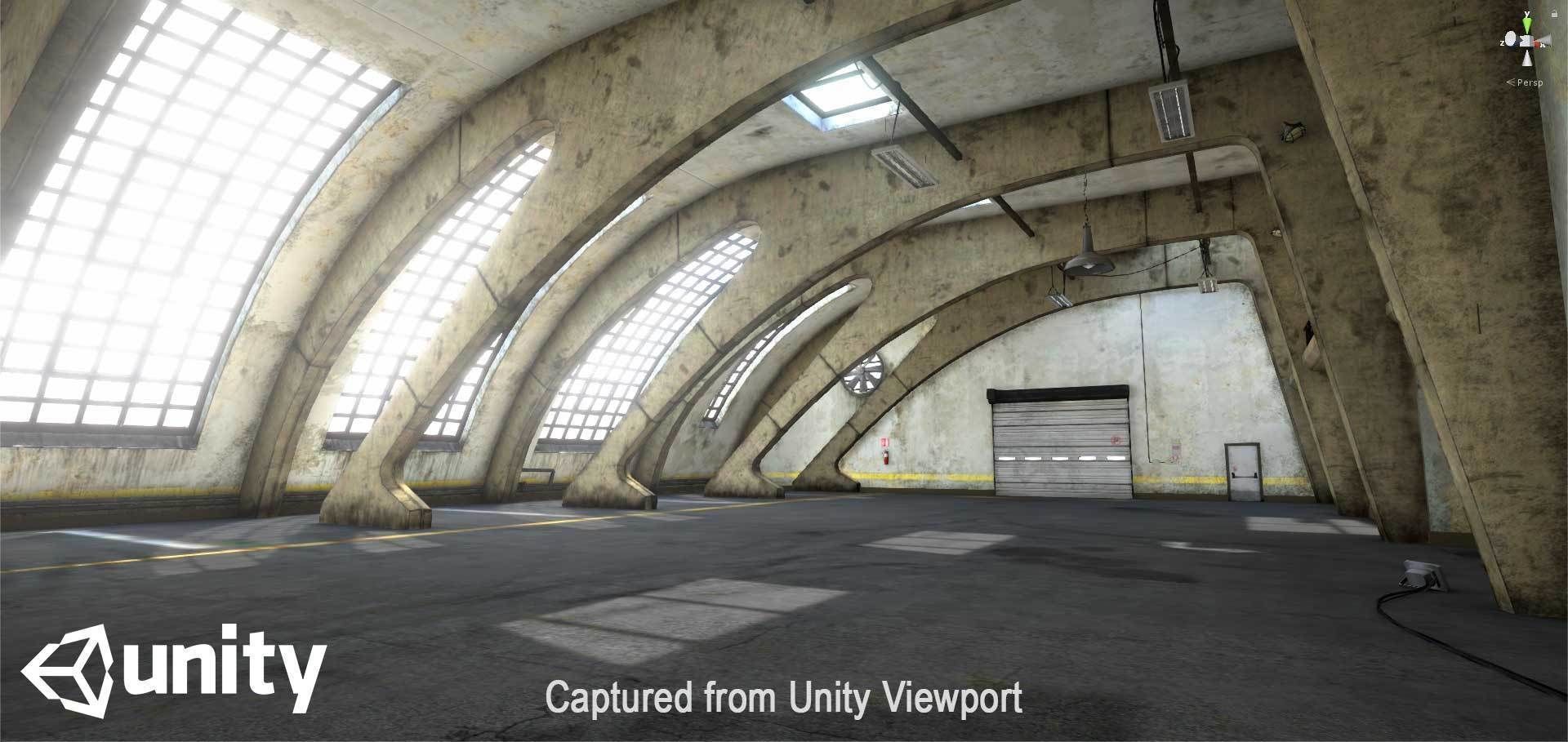 Warehouse unity car park Low-poly 3D model_5