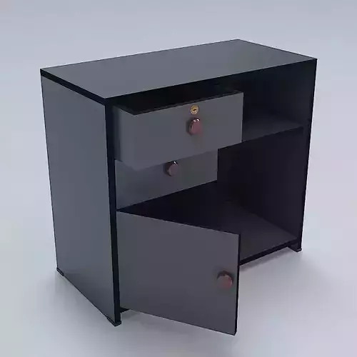 Cabinet nightstand with two drawers