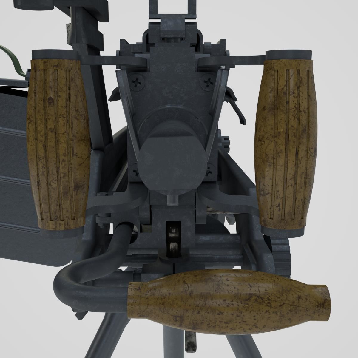 DSHK Machine Gun  with inner part 3D model_4
