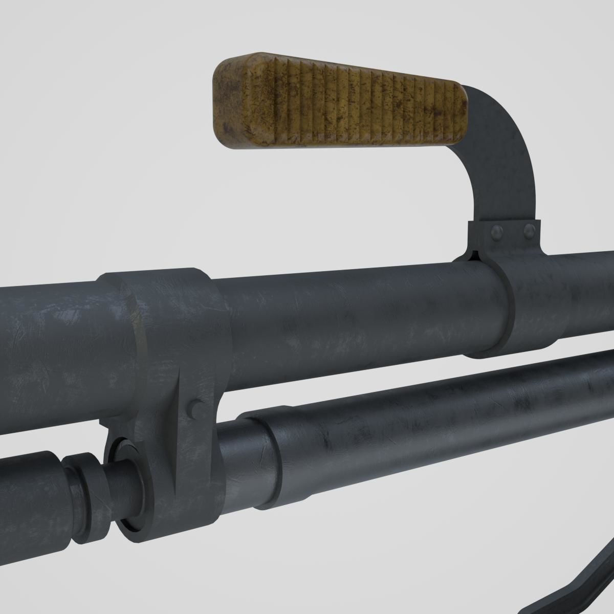 DSHK Machine Gun  with inner part 3D model_19