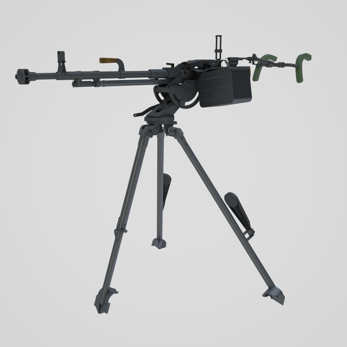 DSHK Machine Gun  with inner part 3D model_27