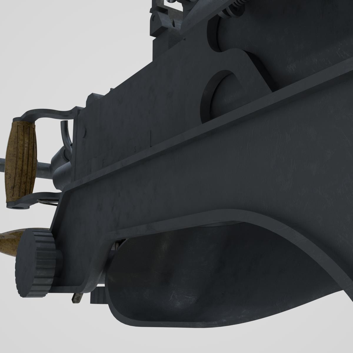 DSHK Machine Gun  with inner part 3D model_12