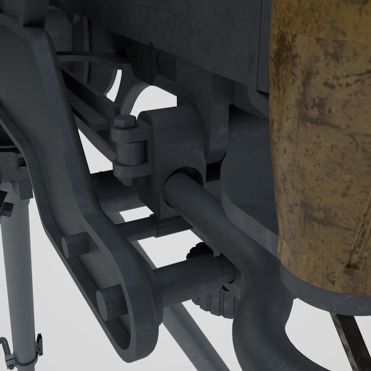 DSHK Machine Gun  with inner part 3D model_6