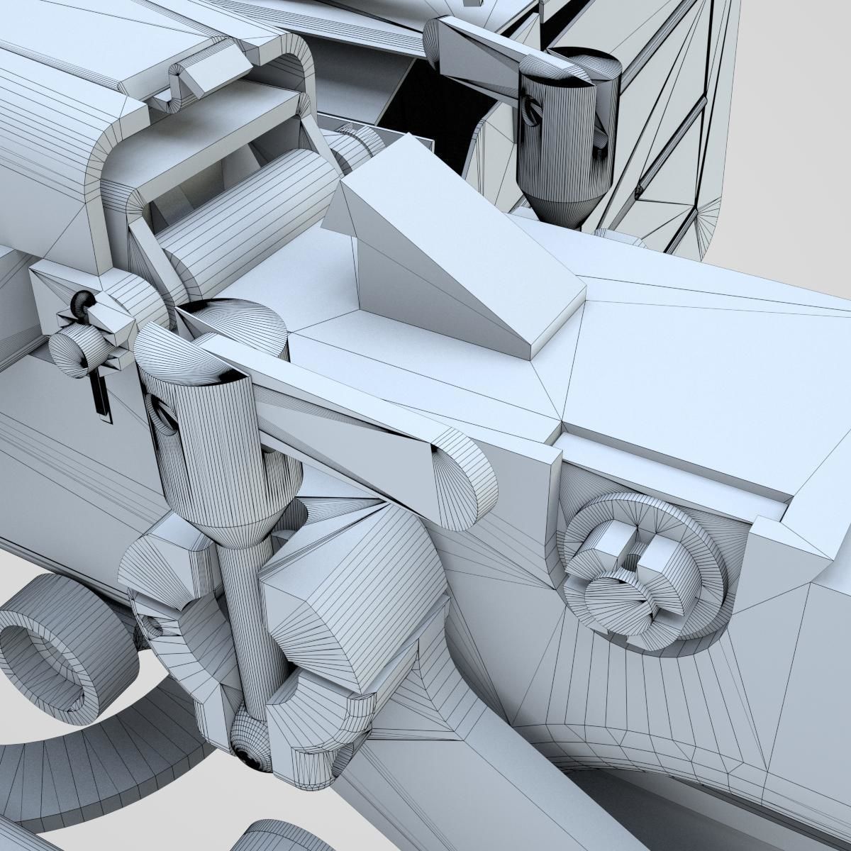 DSHK Machine Gun  with inner part 3D model_24
