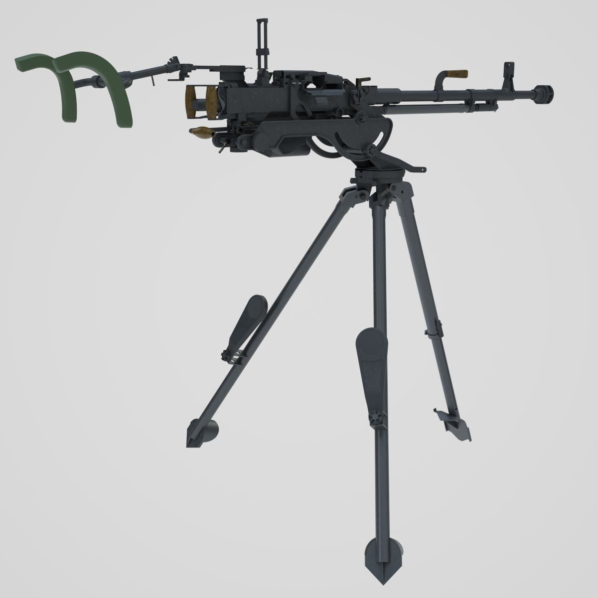 DSHK Machine Gun  with inner part 3D model_1