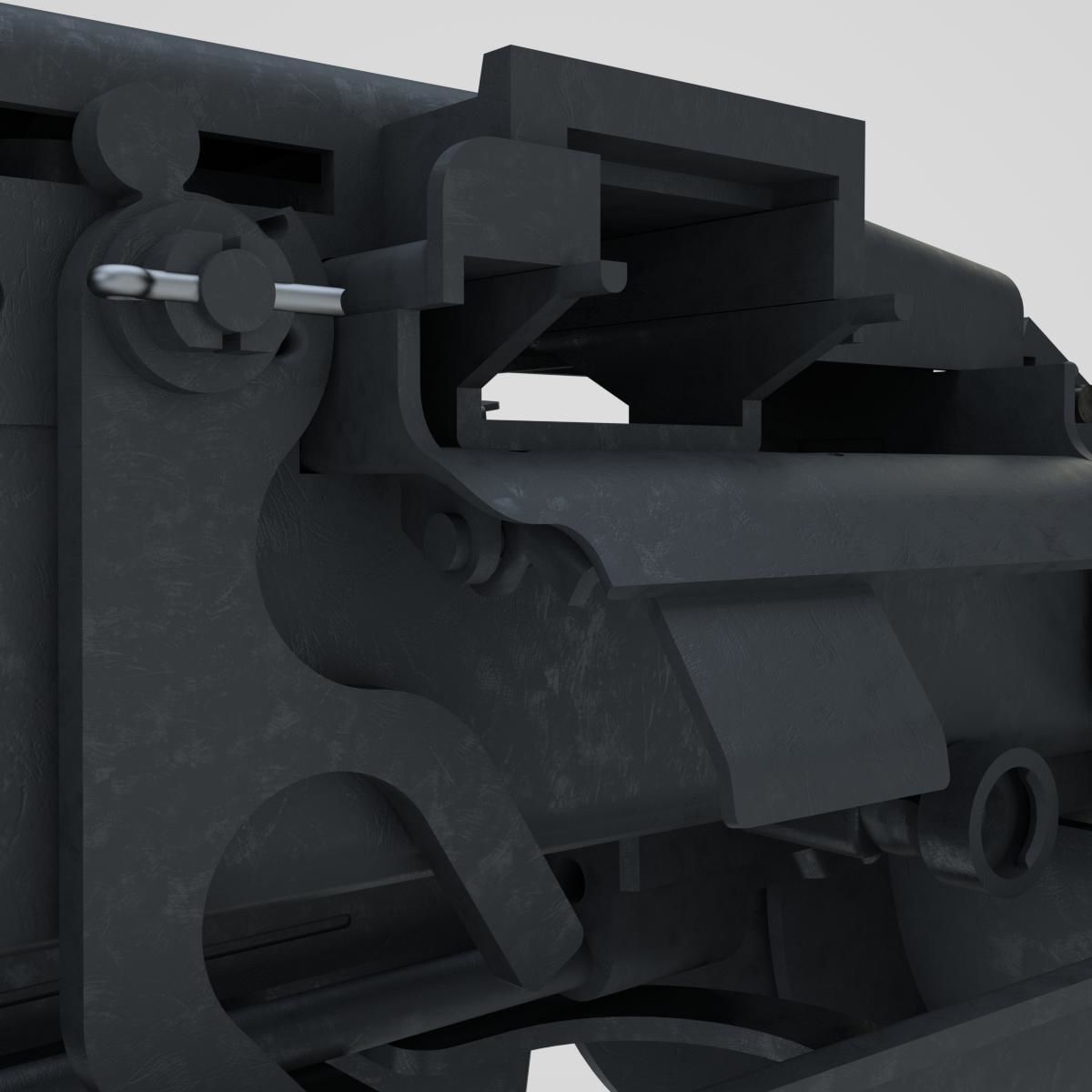 DSHK Machine Gun  with inner part 3D model_11