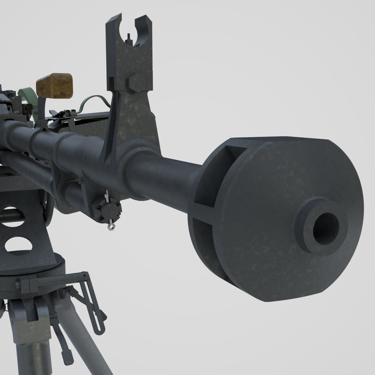 DSHK Machine Gun  with inner part 3D model_20
