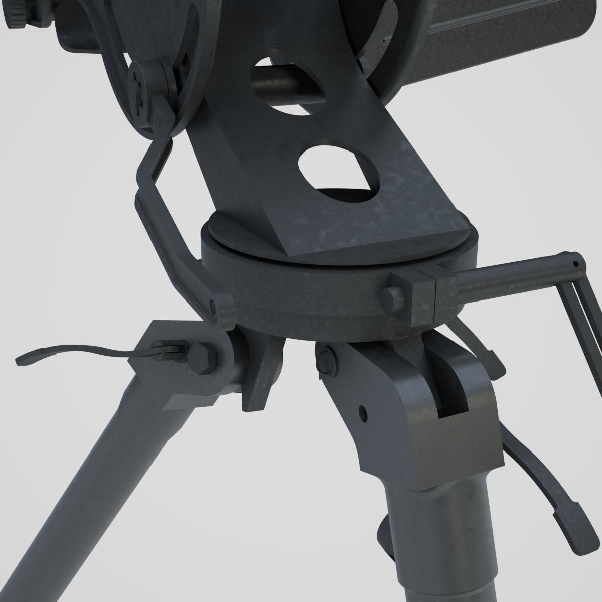DSHK Machine Gun  with inner part 3D model_13