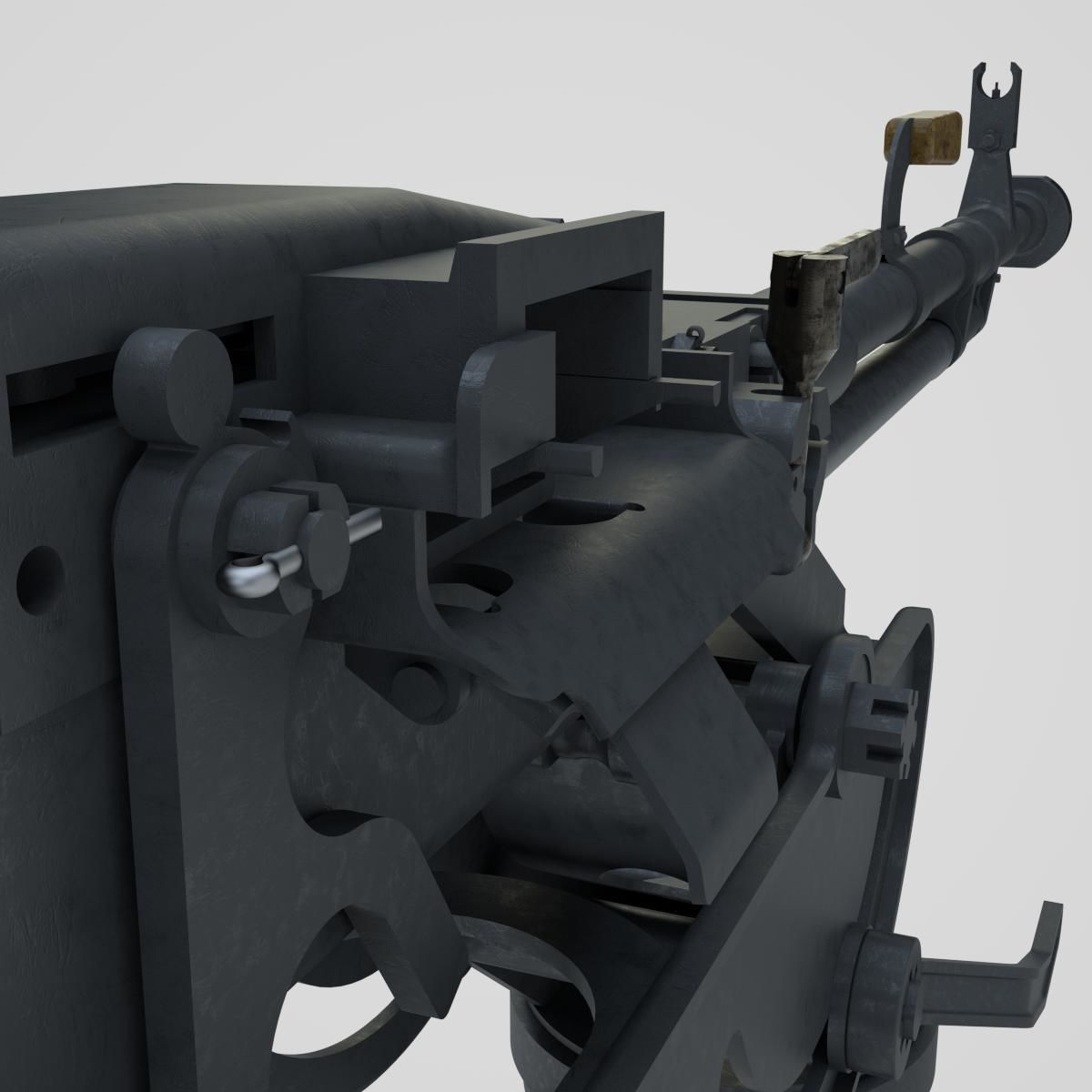 DSHK Machine Gun  with inner part 3D model_9