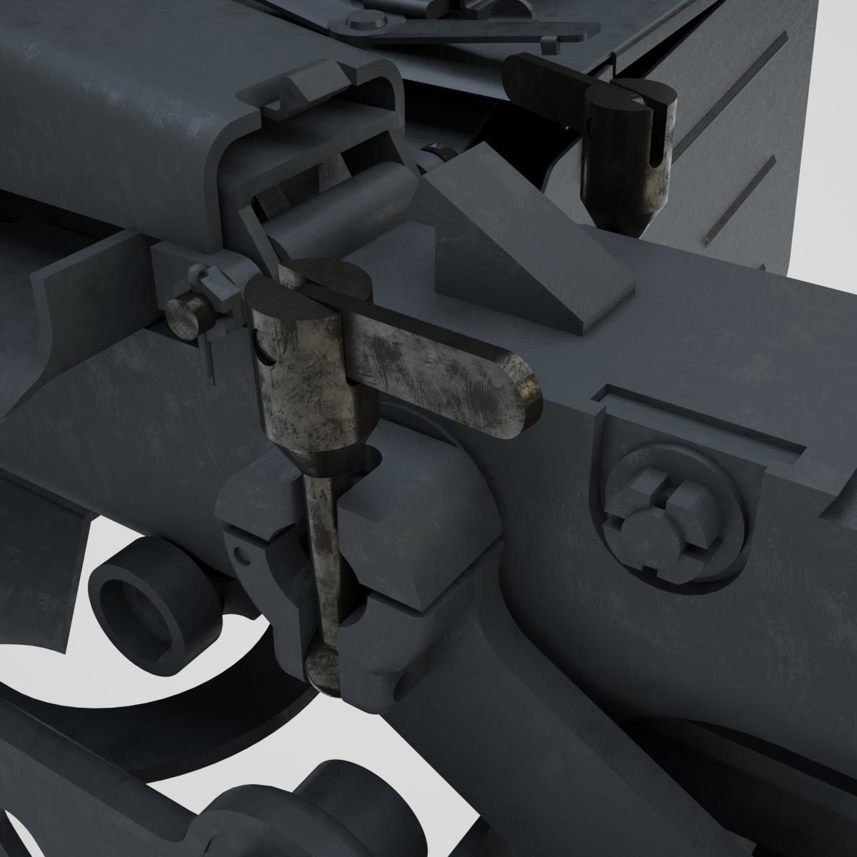 DSHK Machine Gun  with inner part 3D model_16
